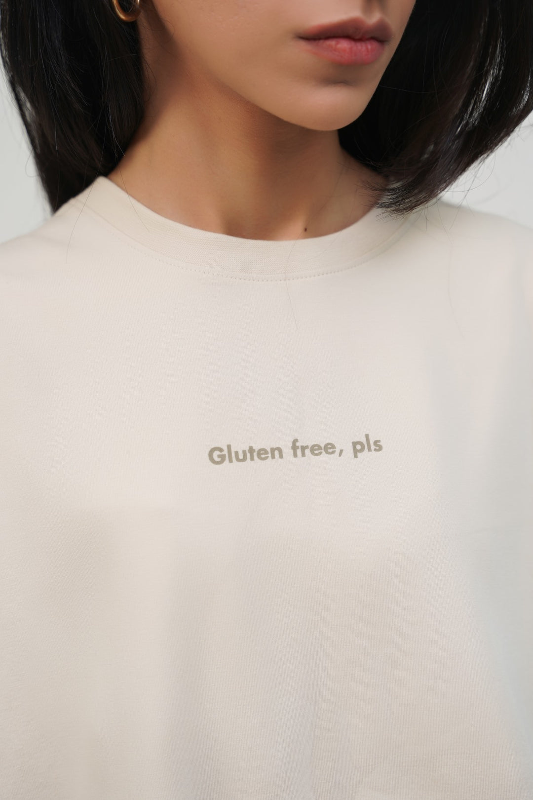 IVORY GLUTEN FREE PLS OVERSIZED TEE