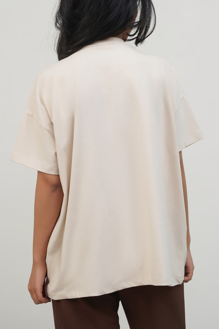 IVORY GLUTEN FREE PLS OVERSIZED TEE