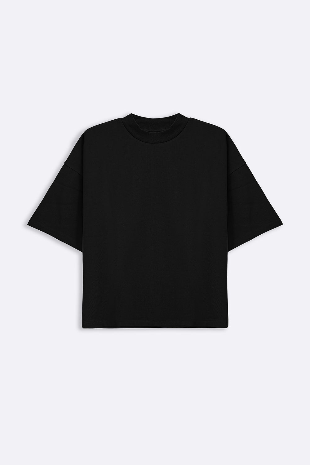 BLACK ROUND NECK TEE