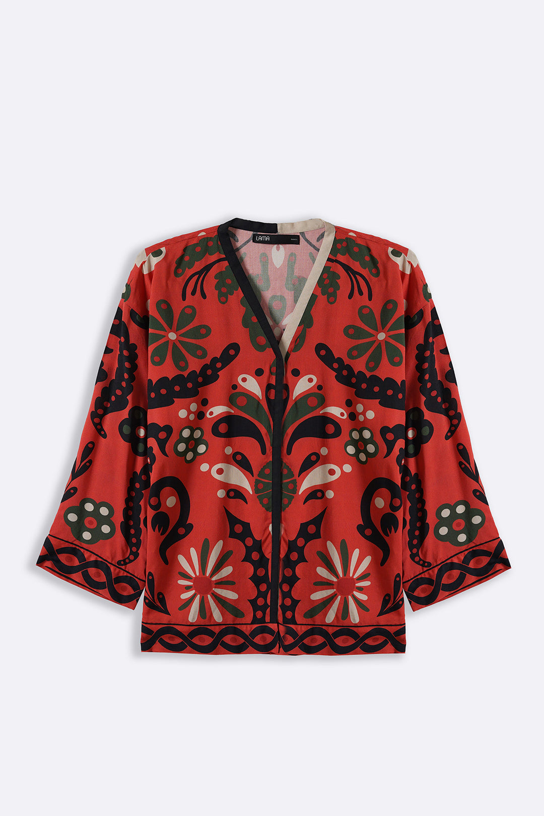 CRIMSON PRINTED BLOUSE