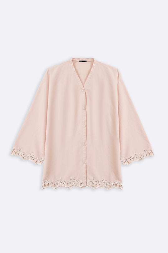 PINK WILD BALLERINA CUTWORK SHIRT