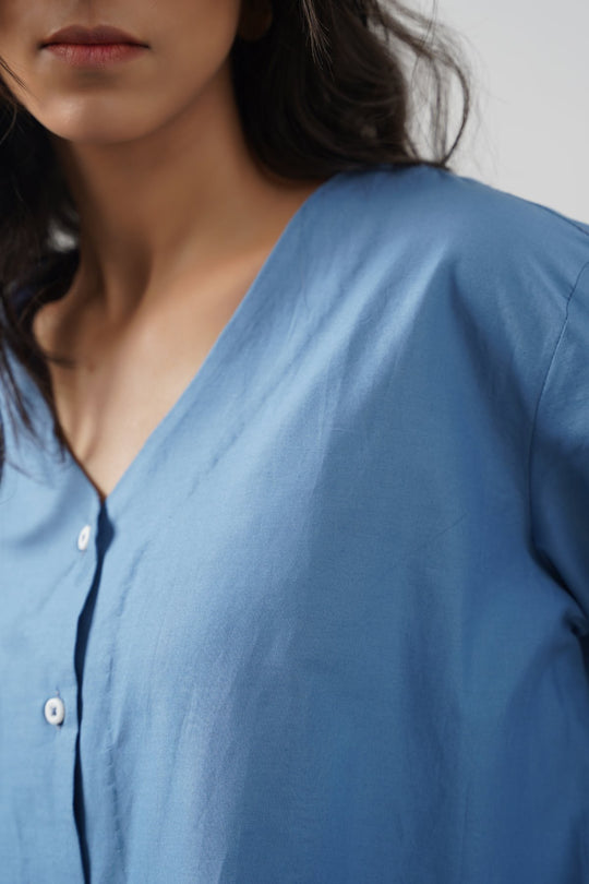 BLUE BLUE SAKURA BRODERIE SHIRT