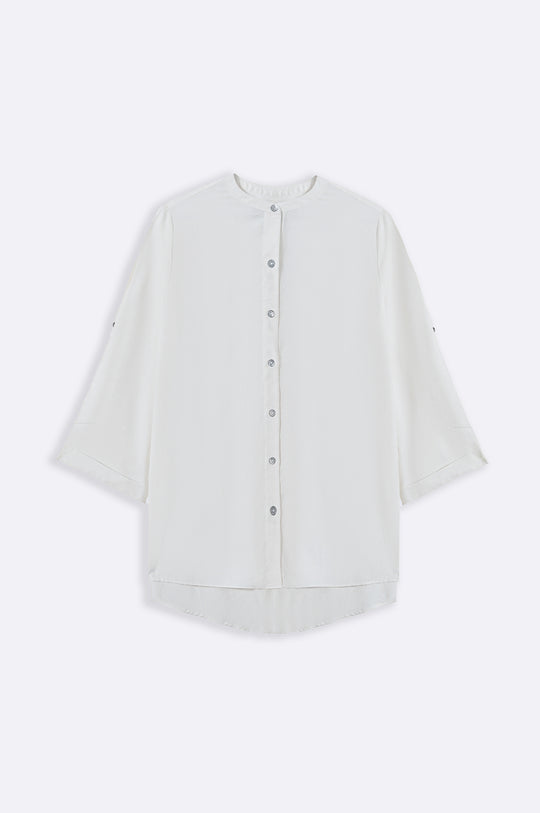 WHITE COTTON FLARE TUNIC