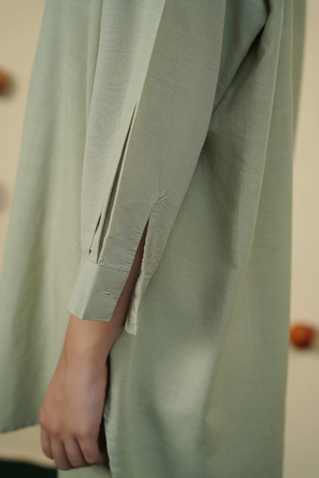 GREEN ESSENTIAL COTTON SHIRT