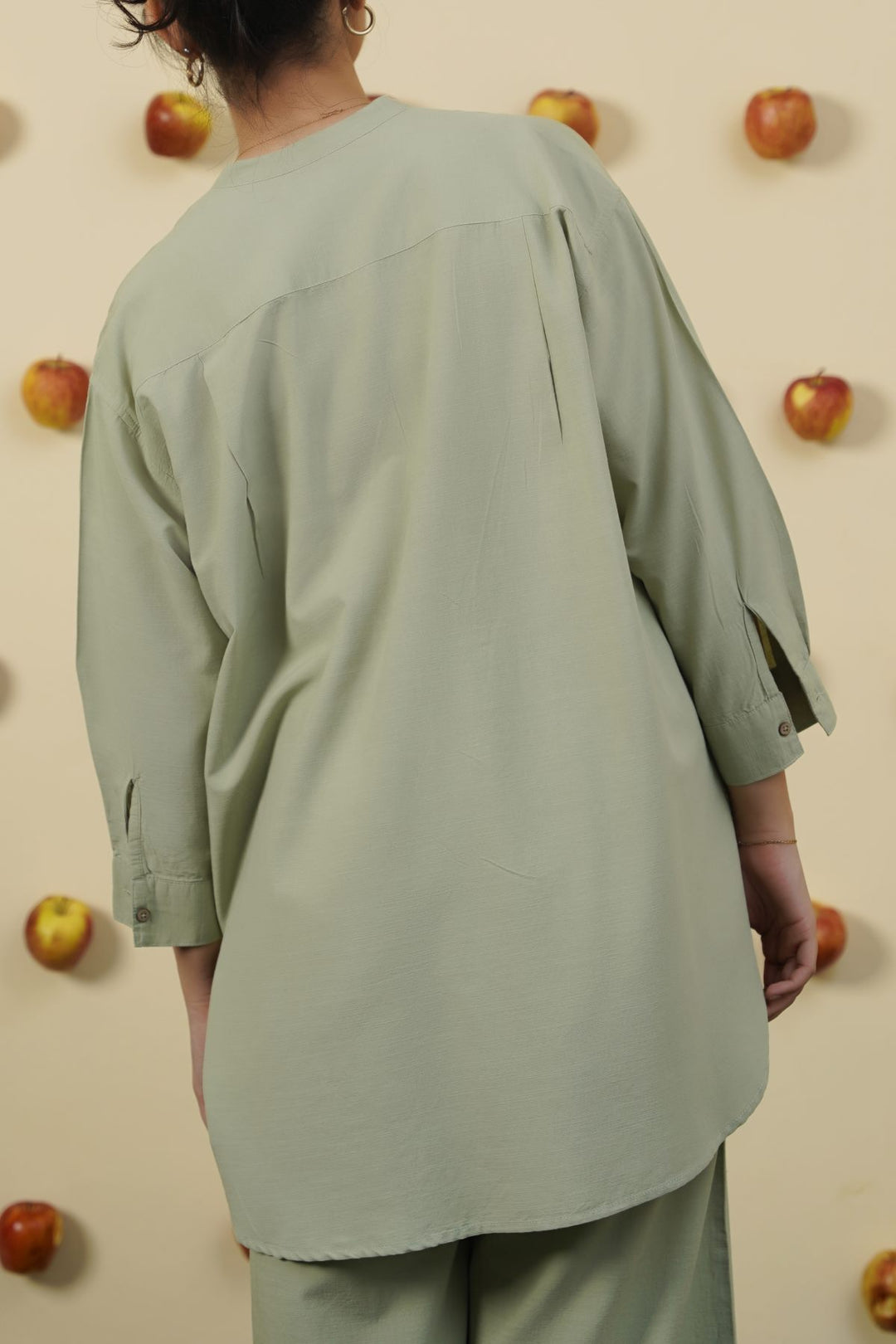 GREEN ESSENTIAL COTTON SHIRT