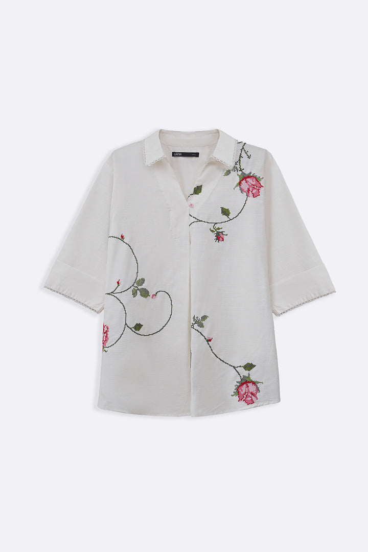 WHITE ROSATINI TUNIC