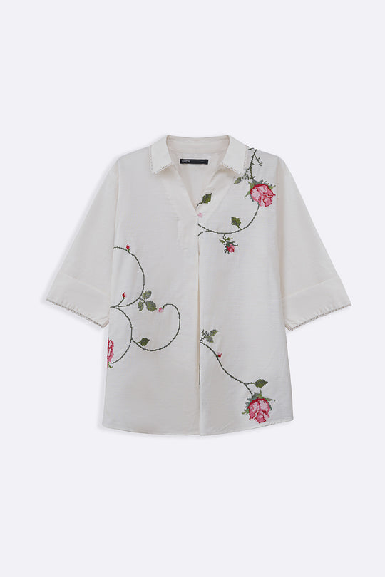 WHITE ROSATINI TUNIC