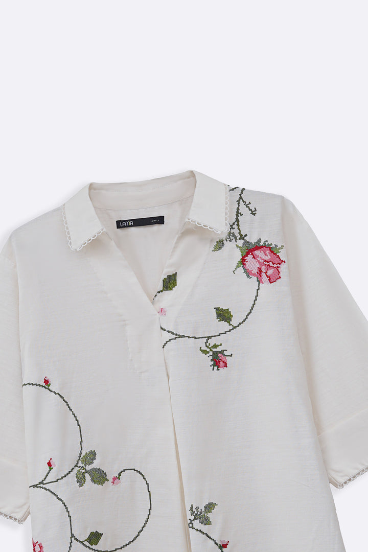 WHITE ROSATINI TUNIC