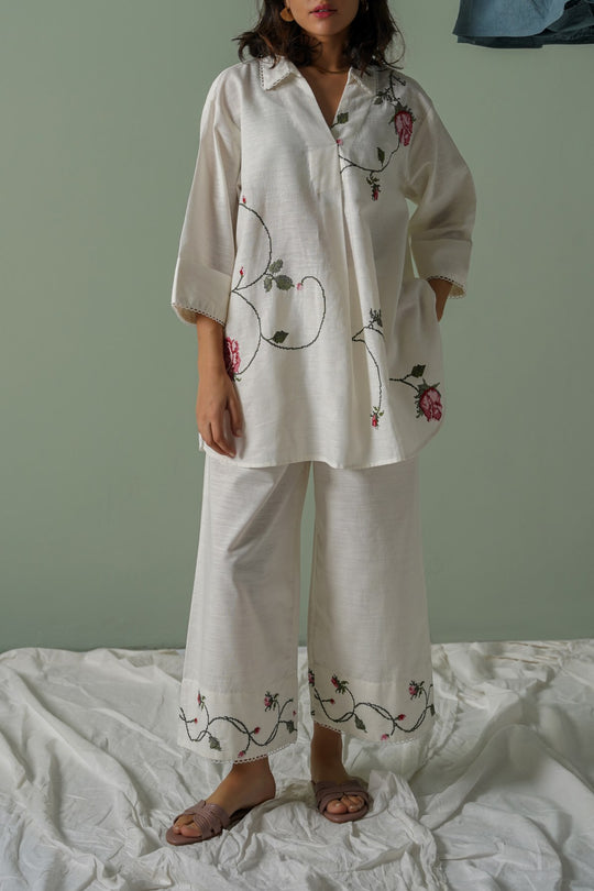 WHITE ROSATINI TUNIC
