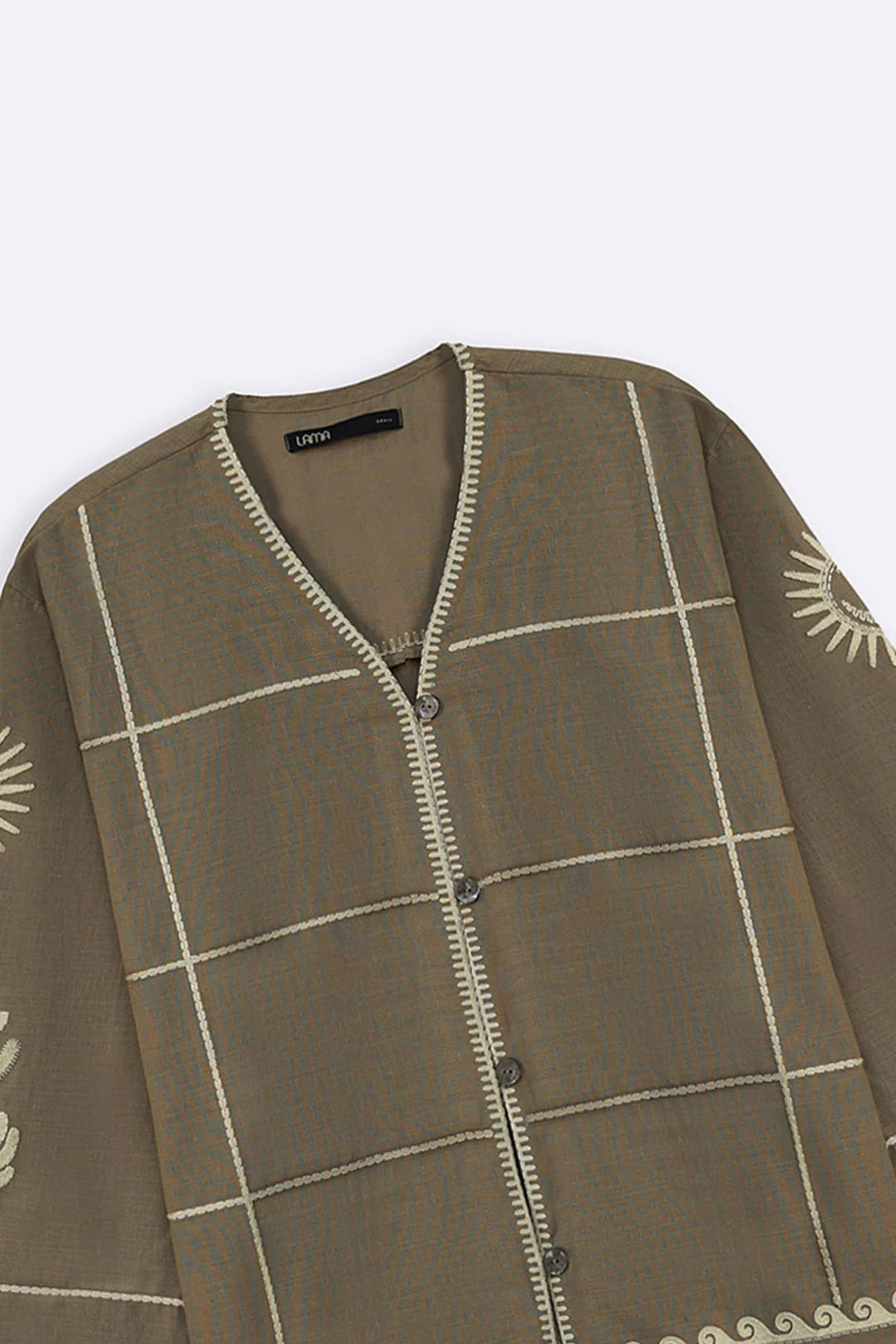 BEIGE DESERT NOON EMBROIDERED SHIRT