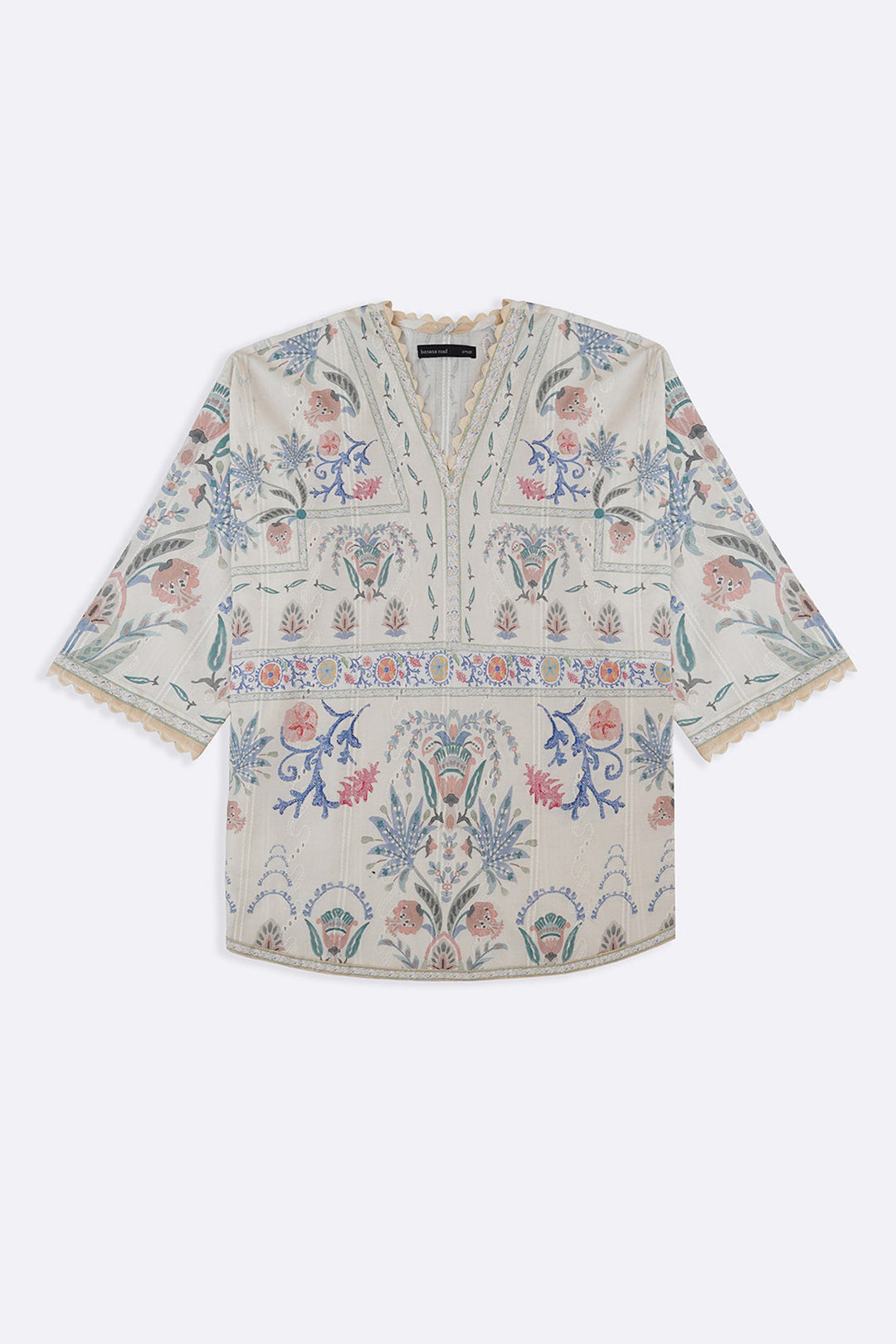 CREAM SUGARLOOP EMBROIDERED TUNIC