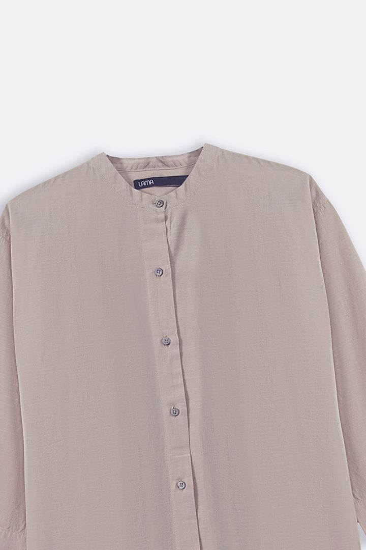 BEIGE ESSENTIAL COTTON SHIRT