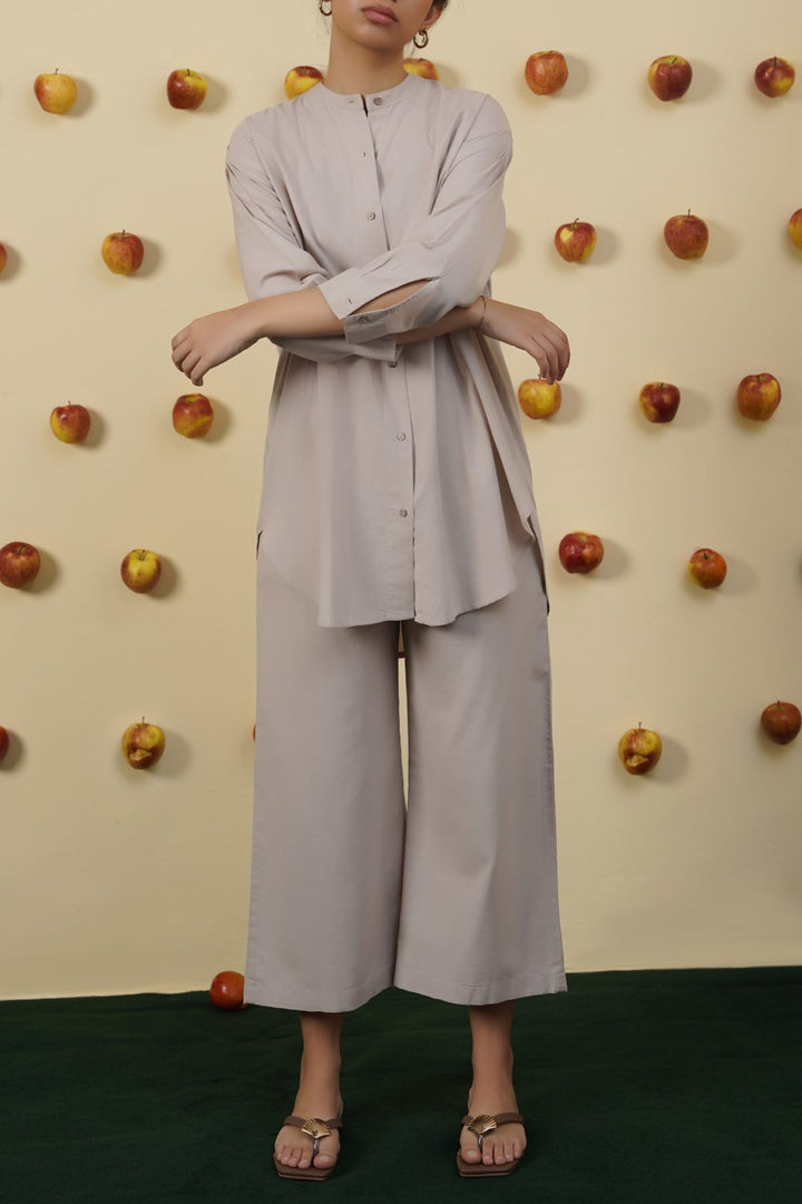 BEIGE ESSENTIAL COTTON SHIRT