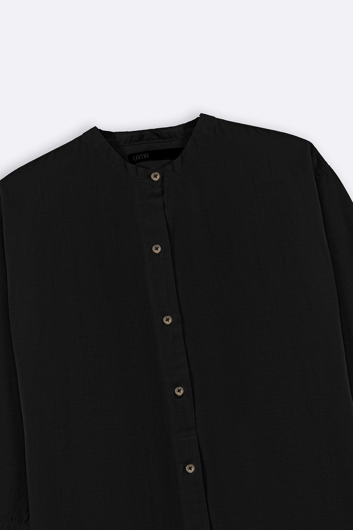 BLACK ESSENTIAL COTTON SHIRT