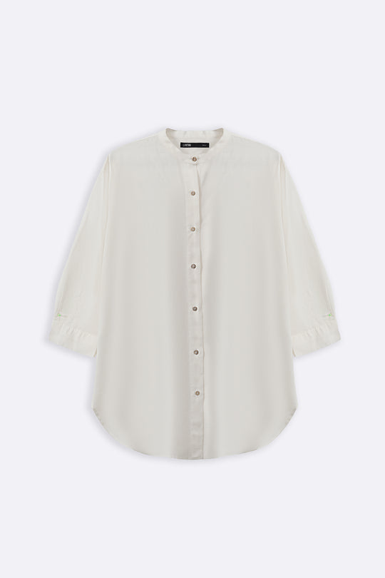 WHITE ESSENTIAL COTTON SHIRT