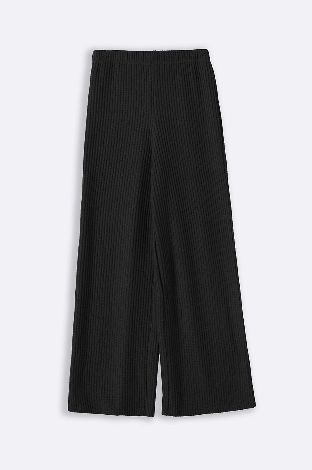 BLACK TEXTURED TROUSERS