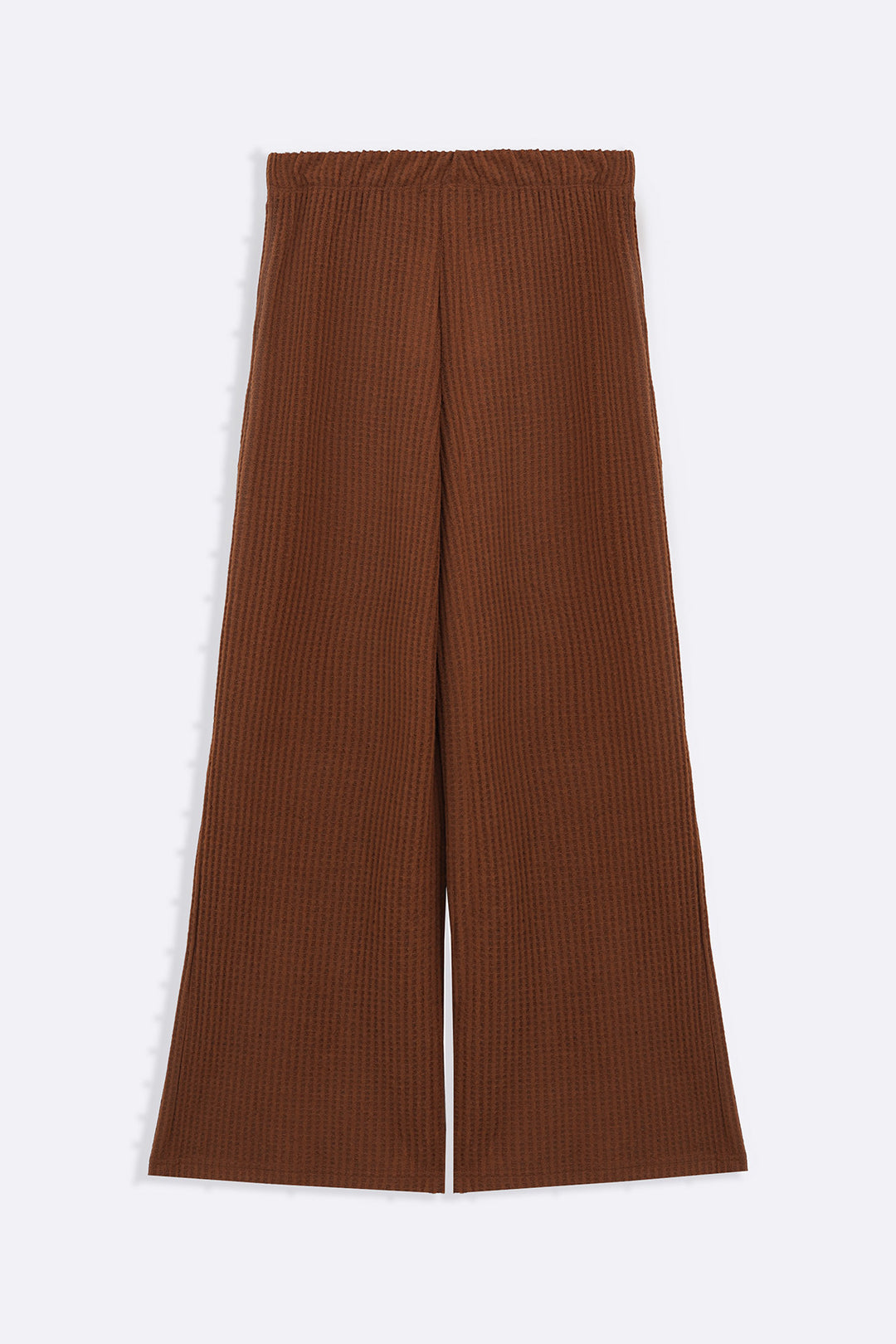 CAMEL WAFFLE KNIT PANTS
