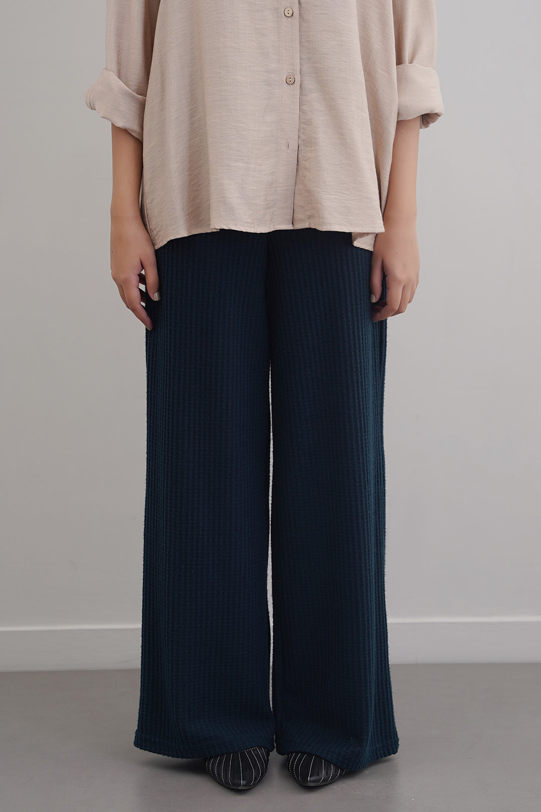 WAFFLE KNIT PANTS