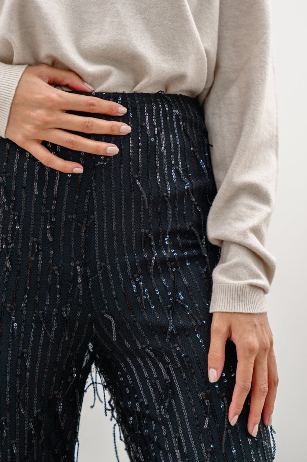 SEQUINNED PARTY PANTS