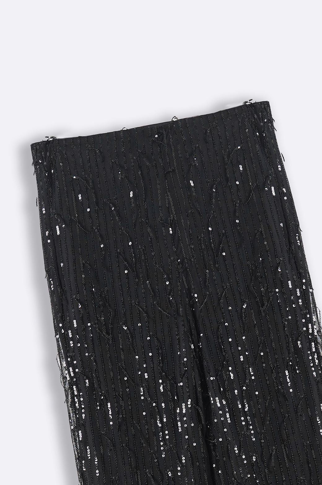 BLACK SEQUINED PARTY PANTS