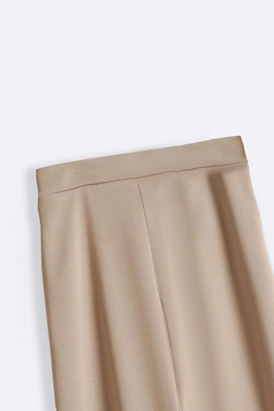 KHAKI NEOPRENE STRAIGHT-LEG PANTS