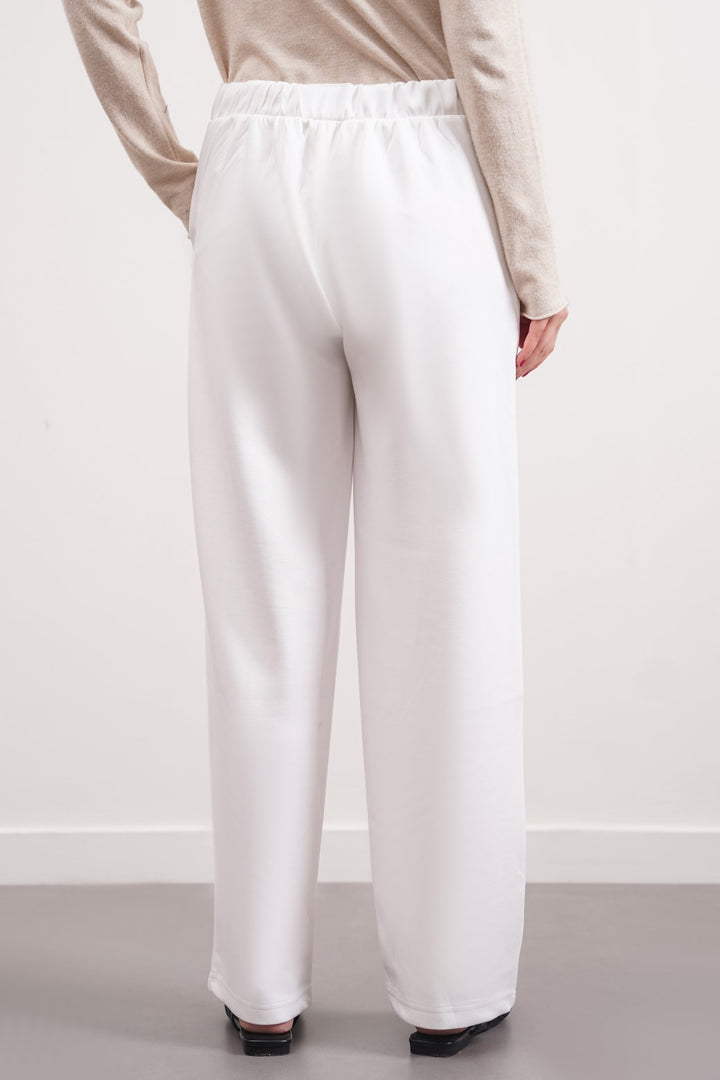 NEOPRENE STRAIGHT-LEG PANTS