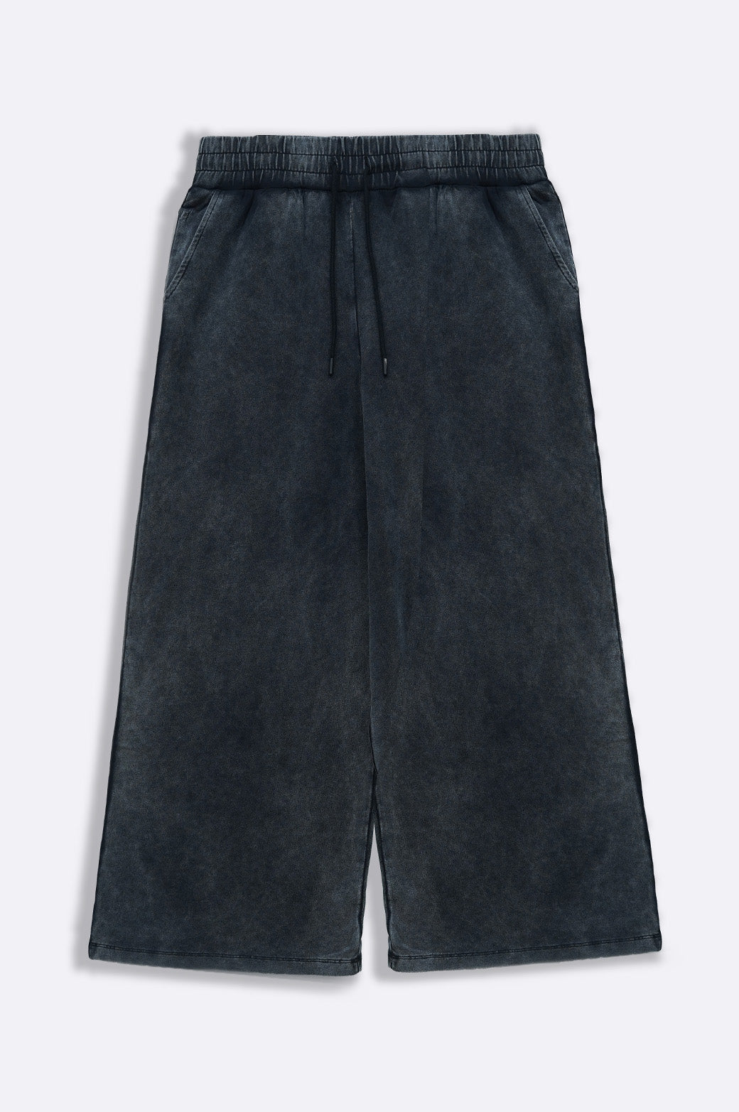 BLACK WASHED TROUSERS