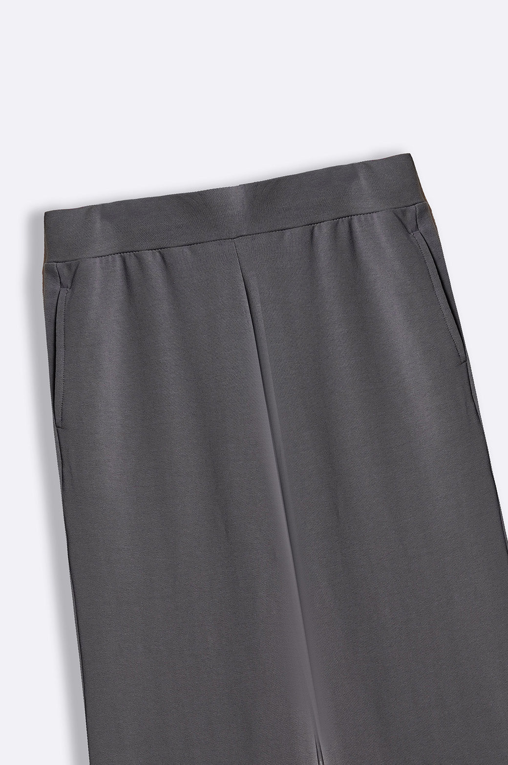 CHARCOAL WIDE-LEG TROUSERS