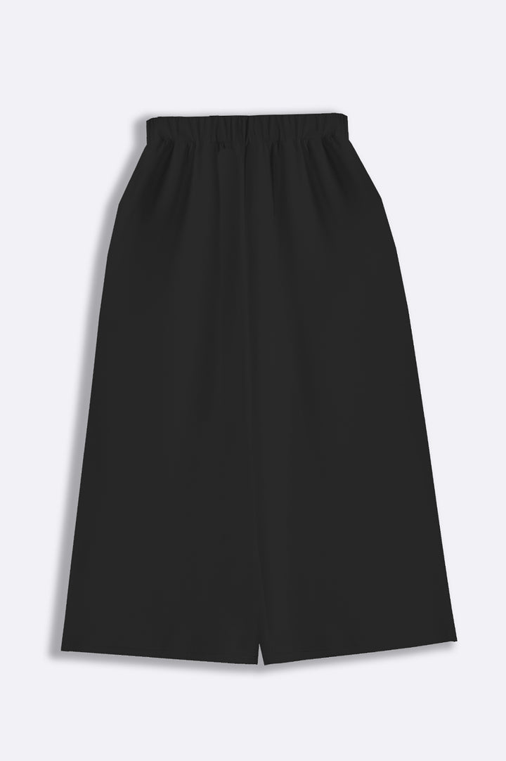 BLACK HIGH-WAIST CULOTTES