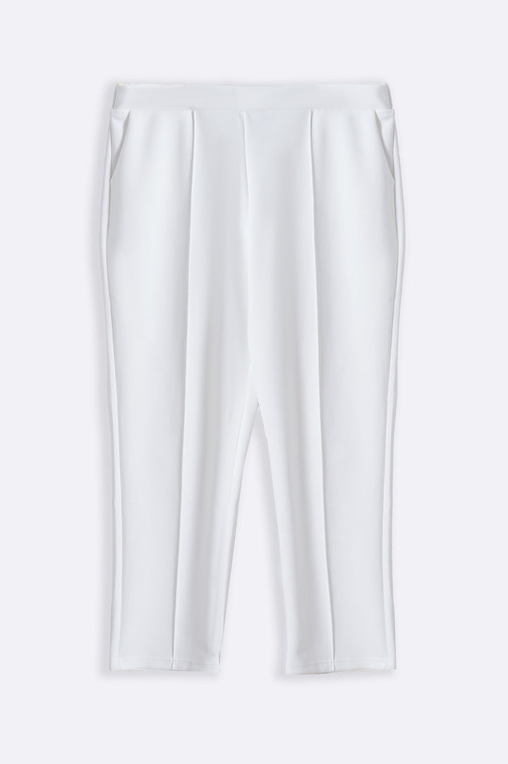 WHITE STRAIGHT EASY SLACKS