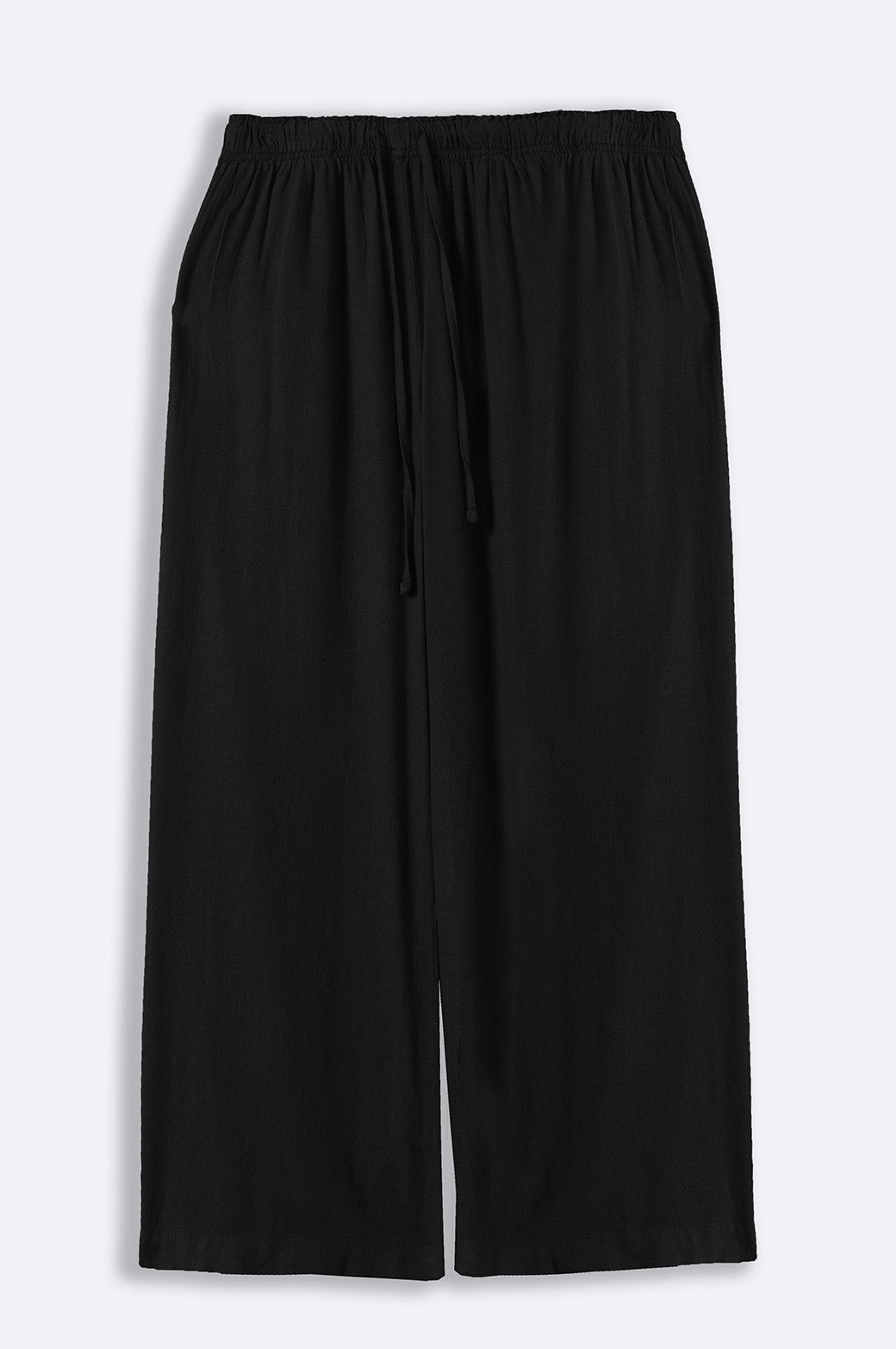 BLACK WIDE ANKLE PANTS