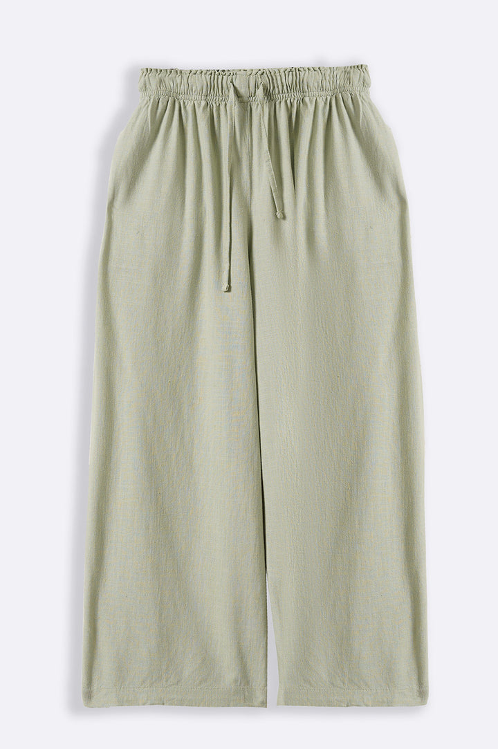 MATCHA GREEN WIDE ANKLE PANTS