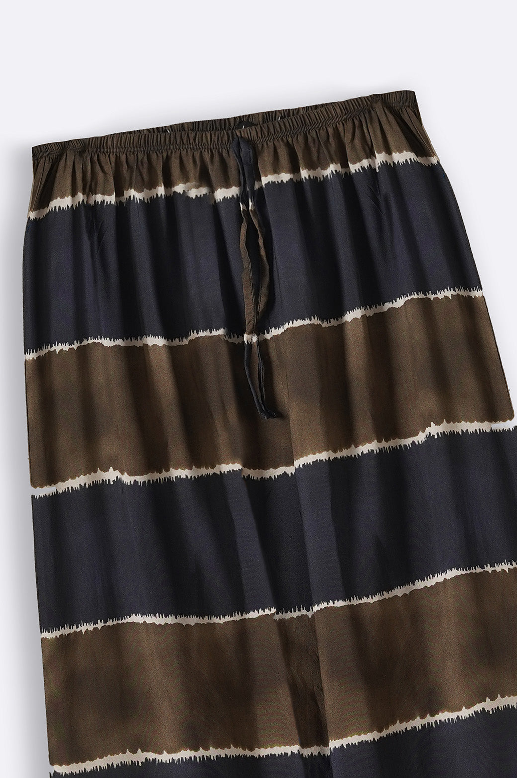 BROWN SHIBORI PRINTED PANTS