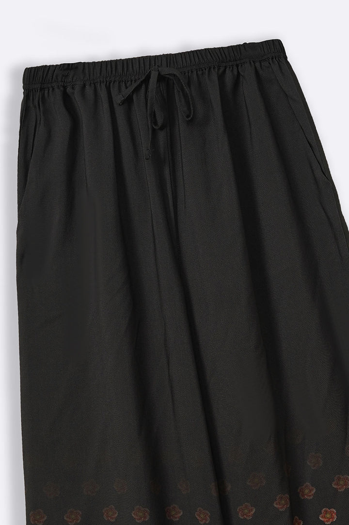 BLACK IRIS WIDE LEG PANT