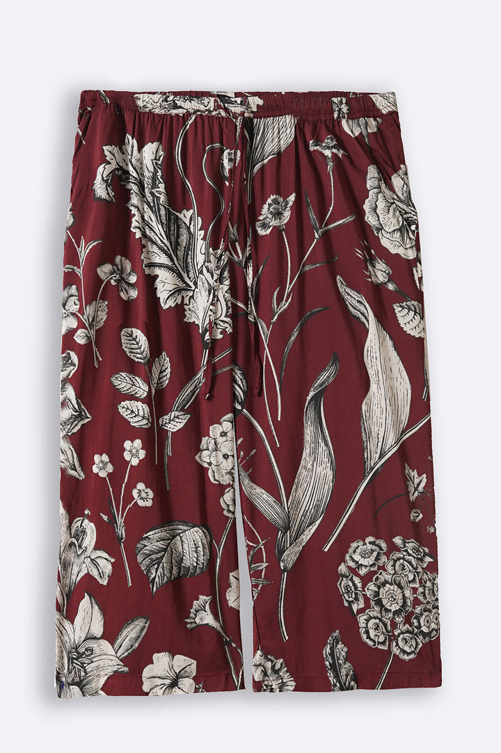 MAROON CRIMSON BLOOM TRUEBODY PANTS