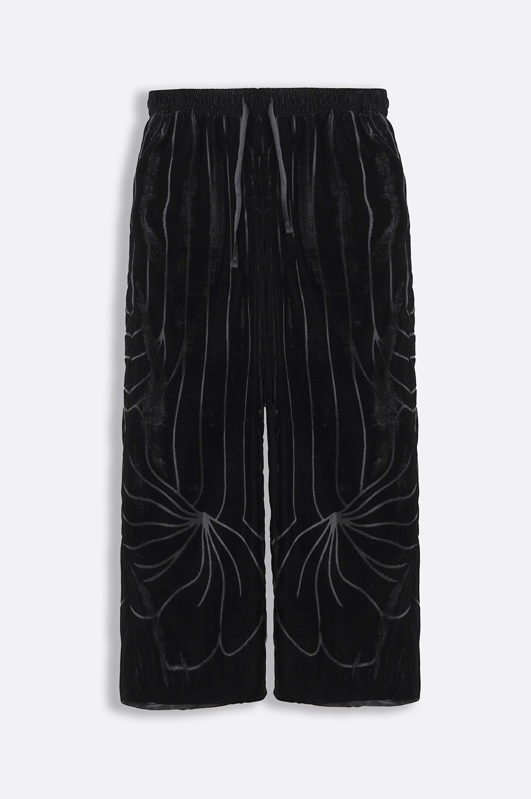 BLACK BURN OUT TROUSER