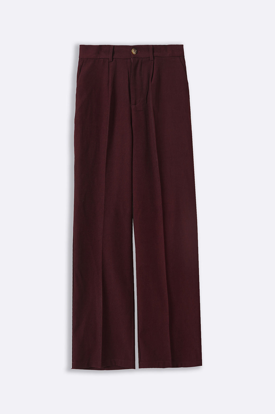 BURGUNDY TAILORED EASY PANTS