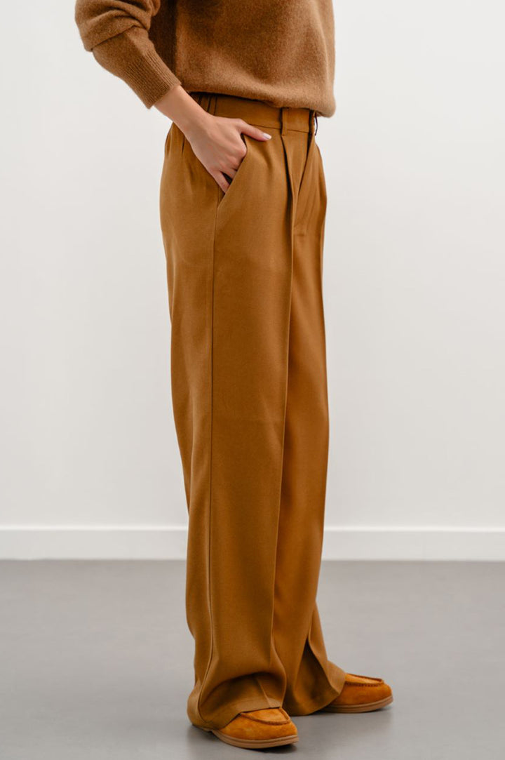 CAMEL TAILORED EASY PANTS