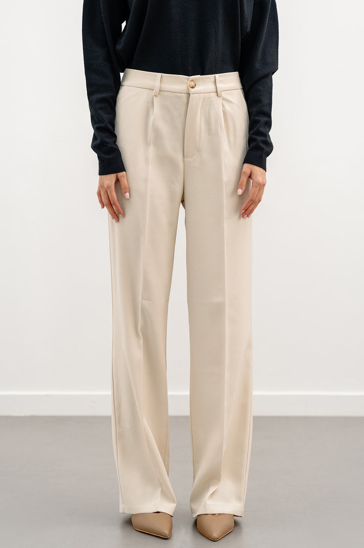 IVORY TAILORED EASY PANTS