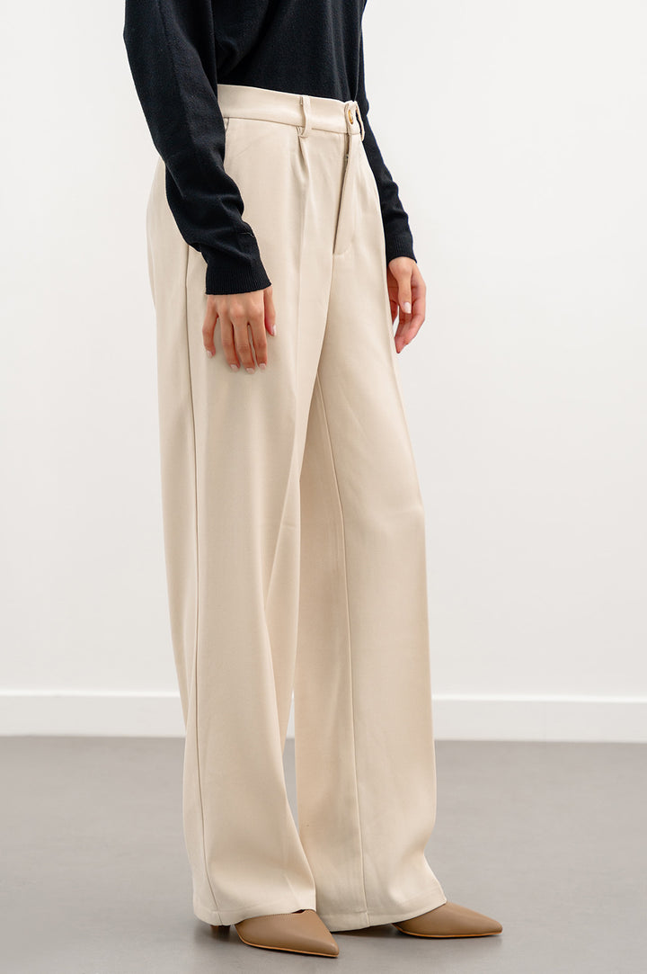 IVORY TAILORED EASY PANTS