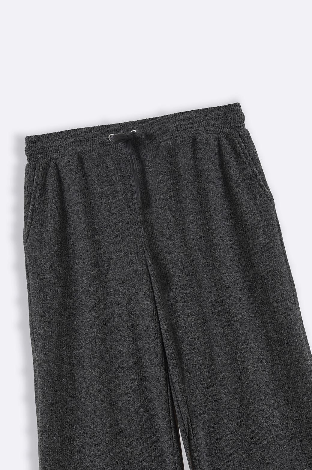 DARK GREY RIBBED TROUSER