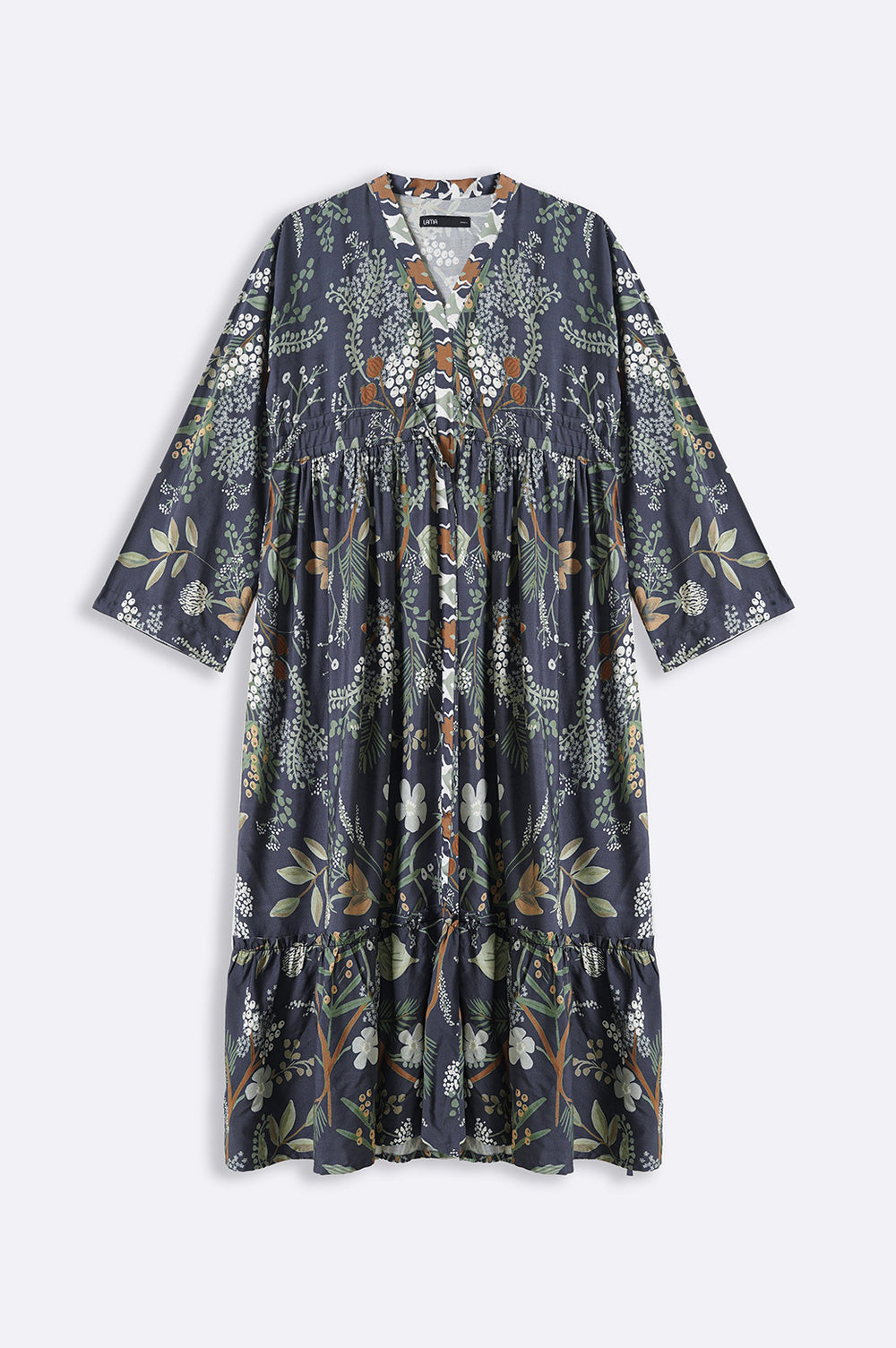 NAVY LISBON PRINTED DRESS