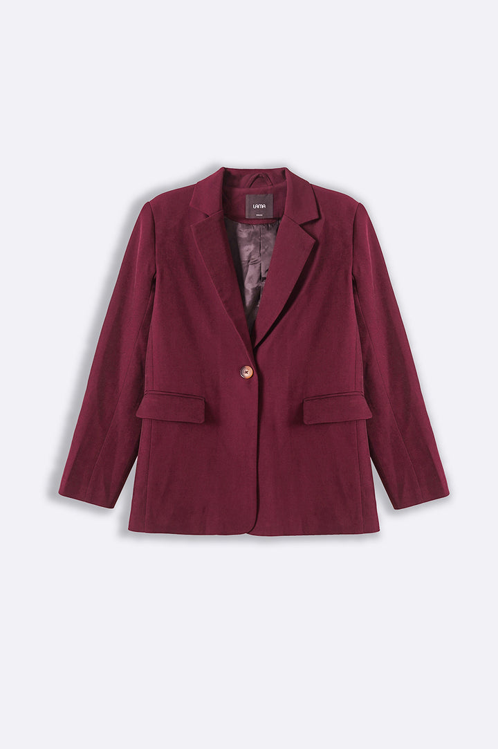 BURGUNDY TAILORED BLAZER