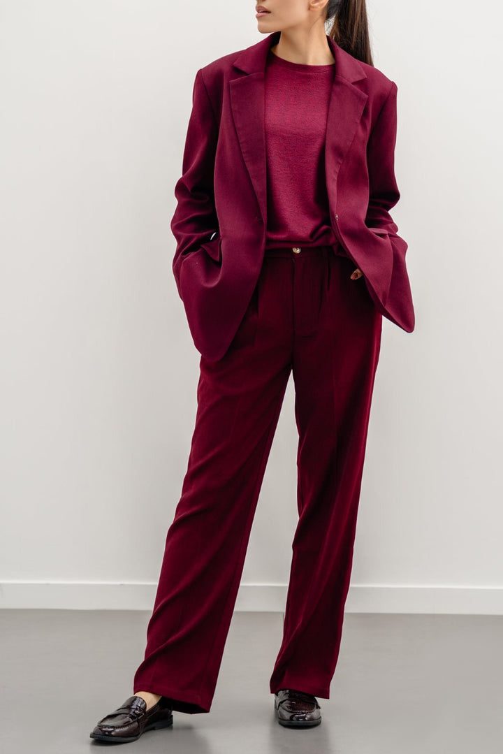 BURGUNDY TAILORED BLAZER