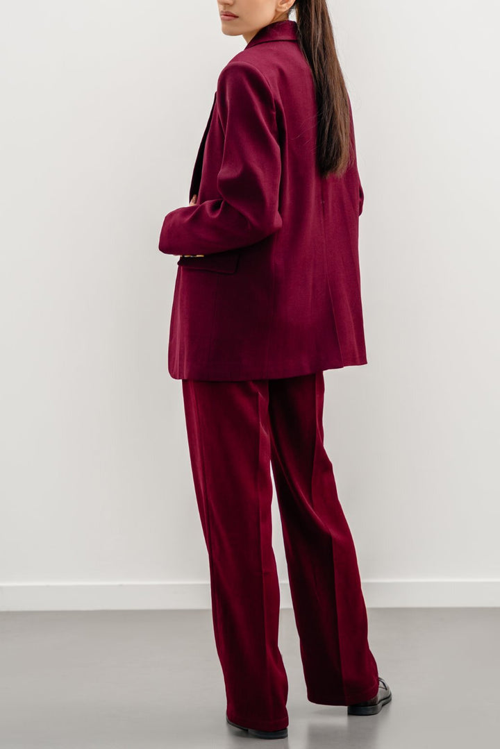 BURGUNDY TAILORED BLAZER