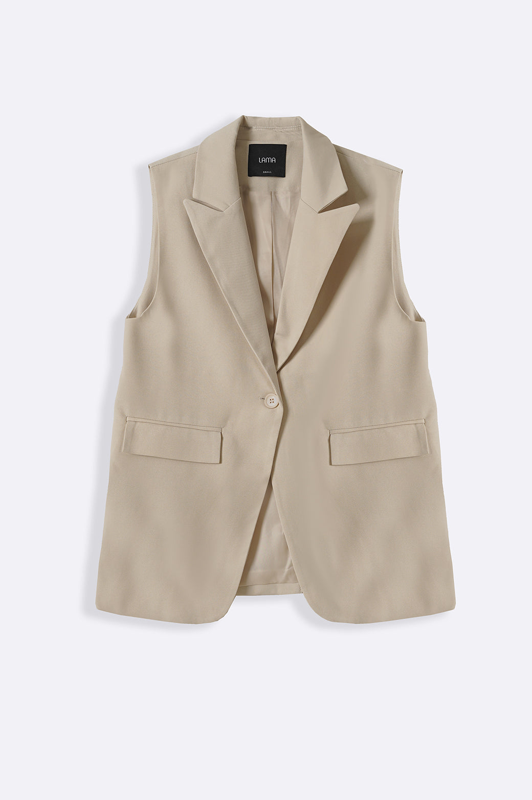 IVORY SLEEVELESS BLAZER