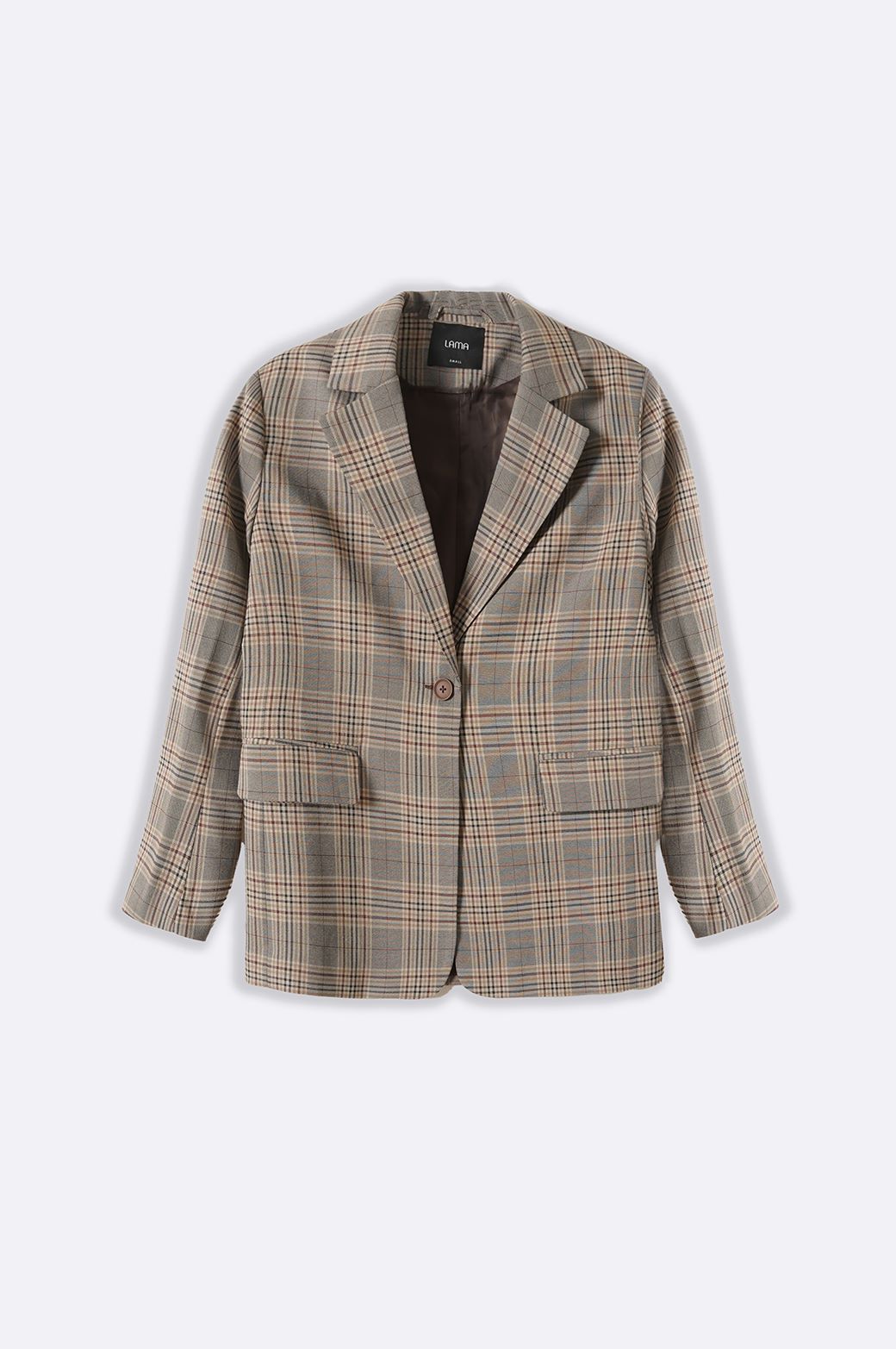 BEIGE CHECKERED BLAZER