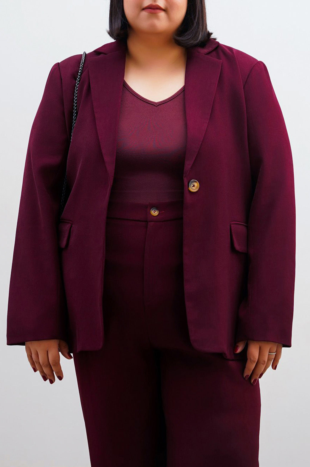 BURGUNDY WOMAN TRUE BODY BLAZERS