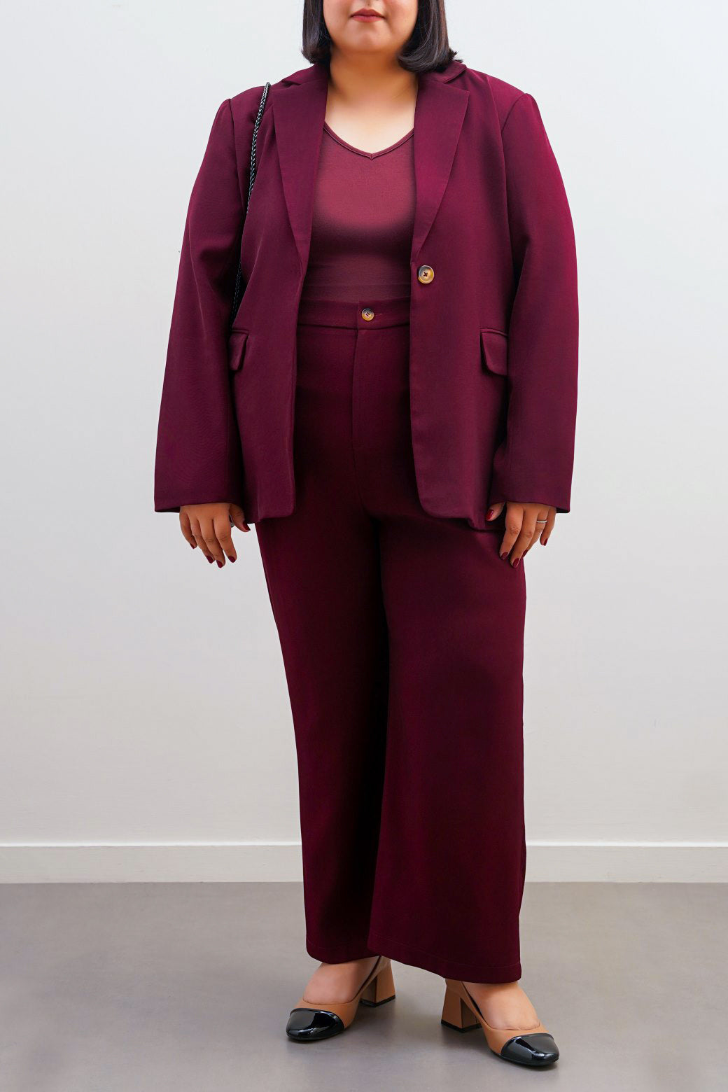 BURGUNDY WOMAN TRUE BODY BLAZERS