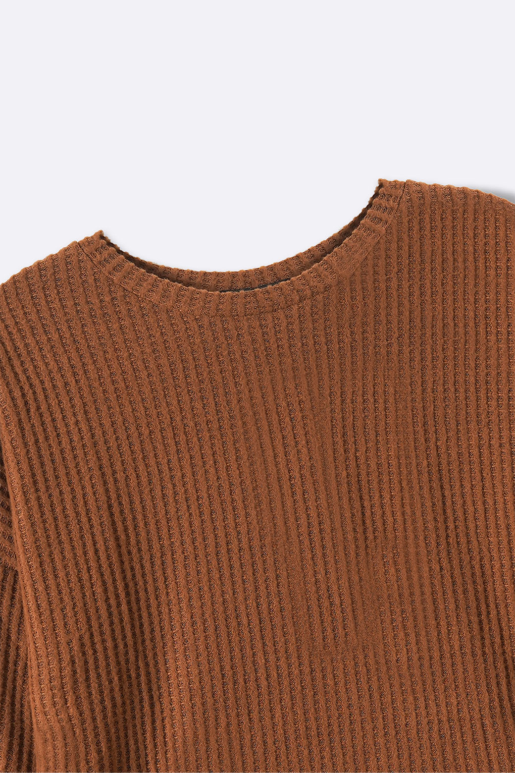 CAMEL TEXTURED TOP